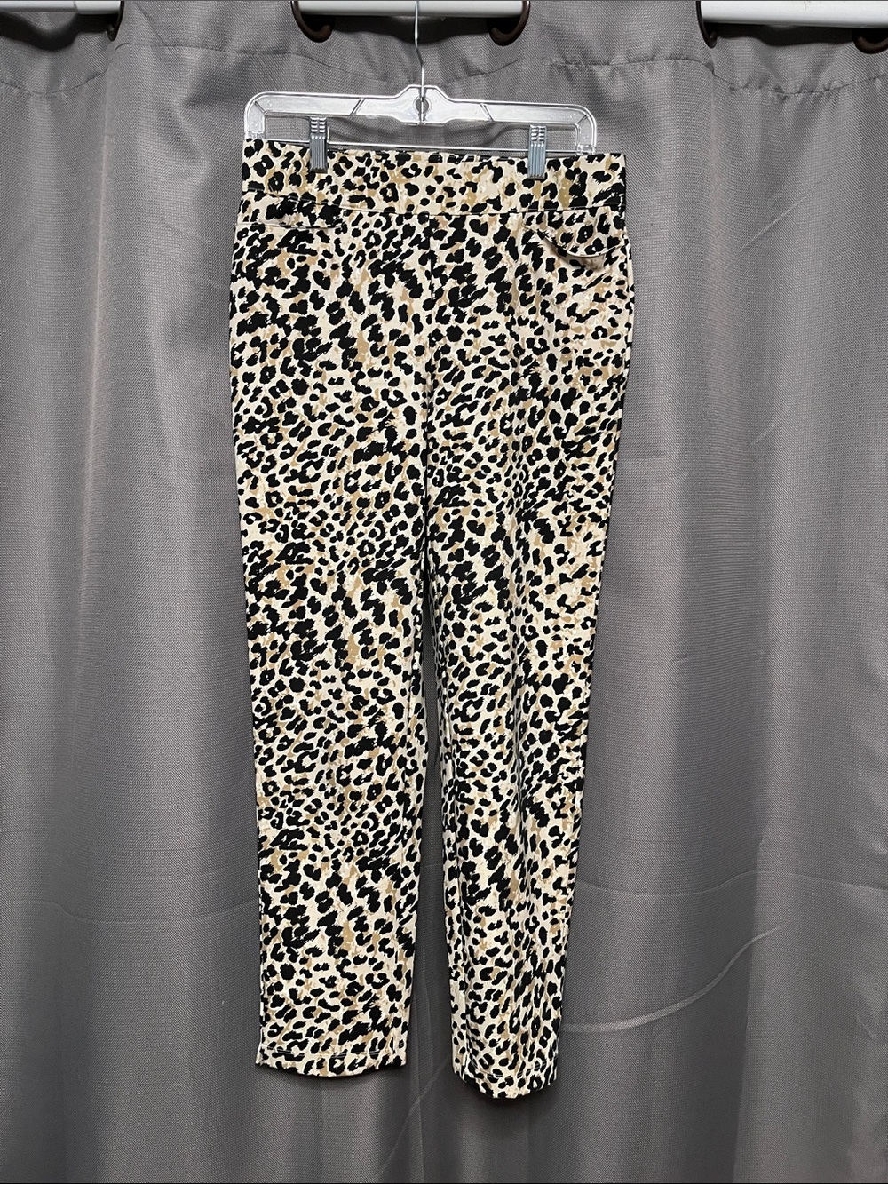 Chico's Leopard-Print Skinny Pants in Beige and Black